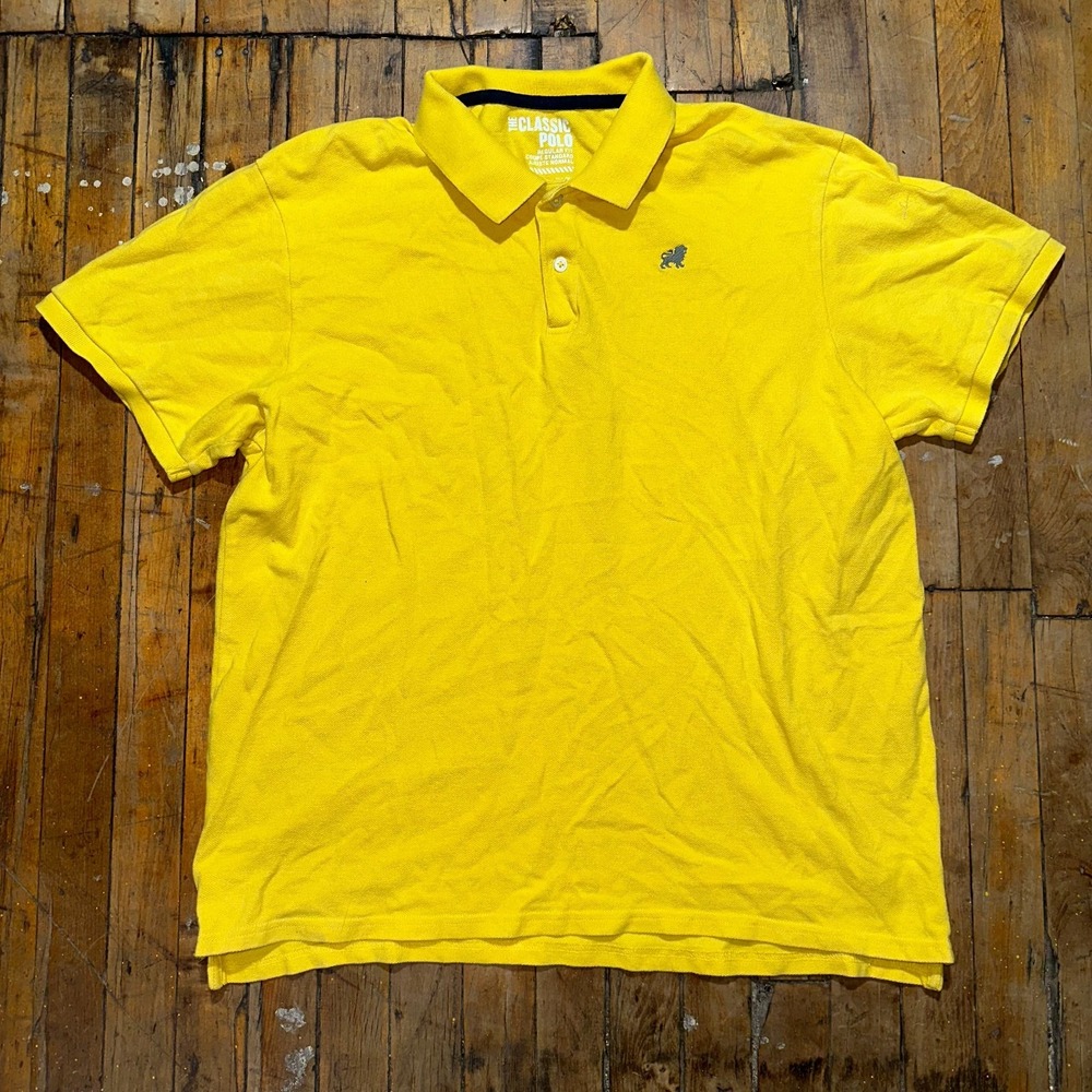 Old Navy Polo Shirt Boy XL Yellow Regular Fit Short Sleeve Logo Golf Performance